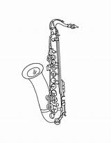 Saxophone Bulk sketch template