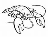Coloring Lobster Smiling Lobsters Coloringcrew Pages sketch template