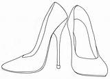 High Heels Coloring Pages Colouring Heel Picolour sketch template