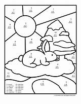 Winter Bunny Multiplication Math Snow Worksheet Printer Send Button Special Print Only Use Click sketch template