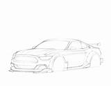 Mustang Ford Gt Drawing Car Step Widebody Kit Getdrawings sketch template