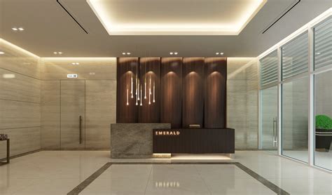 contemporary interior design  entrance lobby behance