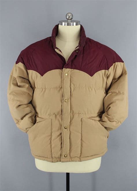 vintage puffer jacket  winter coat western style struggle gear size large
