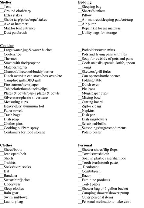 camping ideas tips packing lists httpsoutsideconceptcomcamping