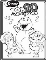 Barney Colouring Countdown Bebop Rocksteady Kids sketch template