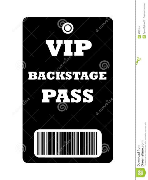 vip backstage pass stock illustration illustration of venue 9667199