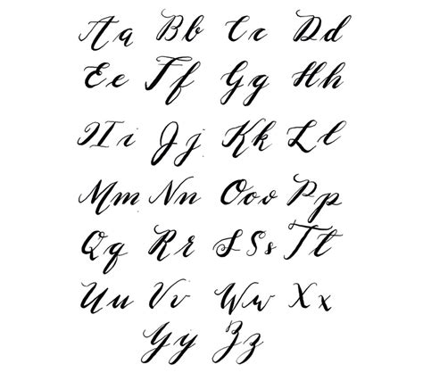 schreibschrift alphabet