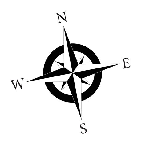 simple compass rose clipartsco