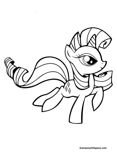 pony rarity runs coloring page   pony coloring pages