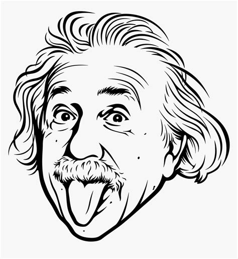 albert einstein outline drawing hd png  transparent png