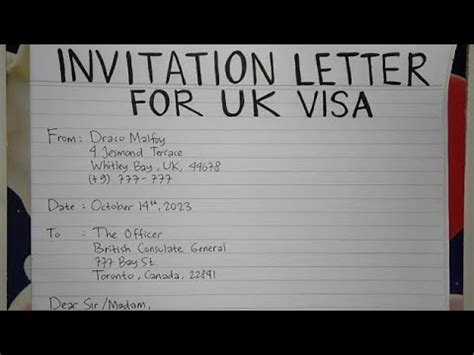 write  invitation letter  uk visa step  step guide