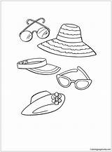 Pages Beach Accessories Coloring Everyone Seasons Nature sketch template