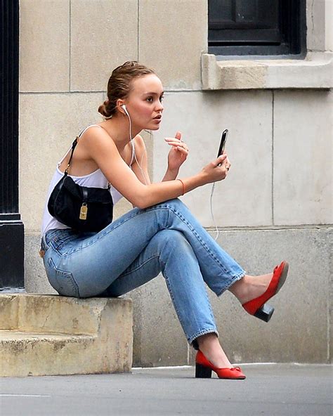 Lily Rose Depp Sexy Braless Candids In New York Hot Celebs Home