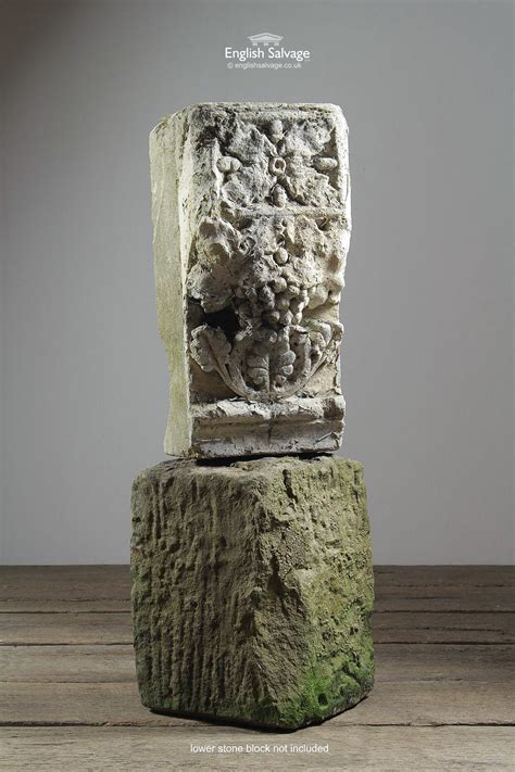 salvaged carved stone decorative corbel