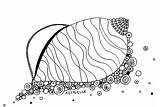 Colorare Adultos Pages Adulti Zentangle Clam Coloringbay sketch template