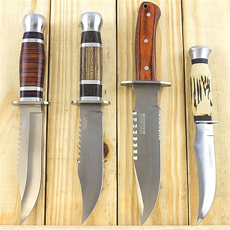 piece fixed blade hunting knife set  wood handle unlimited