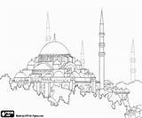 Hagia Sophia Istanbul Kleurplaten Sofia Constantinopla Bezienswaardigheden Monumenten Turkije Sainte sketch template