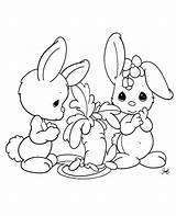 Coloring Pages Precious Moments Easter Bunny Santa sketch template