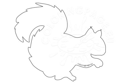 printable squirrel template coloring page