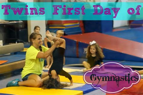 Twin Girls First Day Of Gymnastics Class 3 Years Old