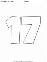 17 Number Giant Coloring sketch template