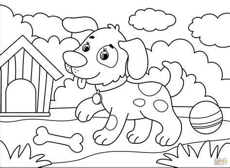 easy dog coloring pages easy puppy coloring pages  getcoloringscom