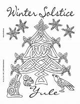 Coloring Solstice Yule Pagan Wiccan Yuletide Norse Coven Wicca Malvorlagen Druckbare Countdown Spellbook Witchcraft Weclipart sketch template