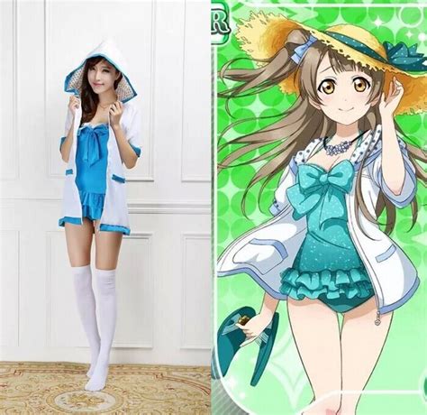 Anime Lovelive Love Live Minami Kotori Cosplay Costumes Swimwear Dress