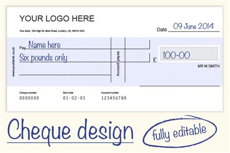 mock  cheque template powerpoint designtube creative design content