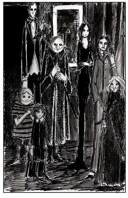 item  unavailable etsy addams family scary shows family illustration