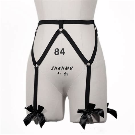 2017 new fashion soft goth harness belt harajuku tied stretch belt for