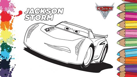 cars page coloring   coloring jackson storm youtube