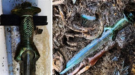 extremely rare  year  sword unearthed  germany