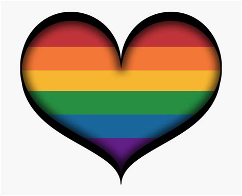 large gay pride heart in lgbt rainbow colors with black pride rainbow