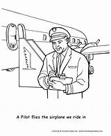 Coloring Pages Pilot Labor Activities Printables Hat Jobs Airline Go Activity Print Next Airplane Working Worker Template Sheets Sketch People sketch template