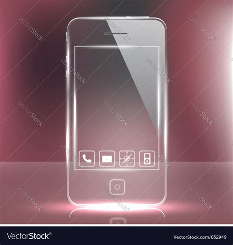 futuristic glass cell phone royalty  vector image
