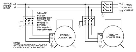 rotary phase converter wiring diagram electric problems