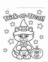 Coloring Halloween Pages Printable Kids Print Kitty Costume Printabel sketch template