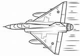 Jet Fighter Coloring Pages Printable Mirage 2000 Eagle Kids sketch template