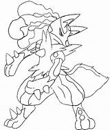 Lucario Coloring Pokemon Pages sketch template