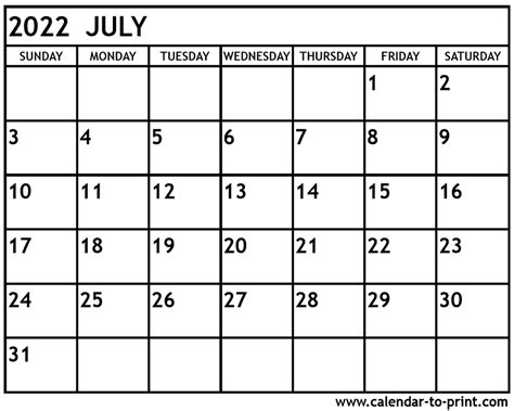 july   printable calendar printable world holiday