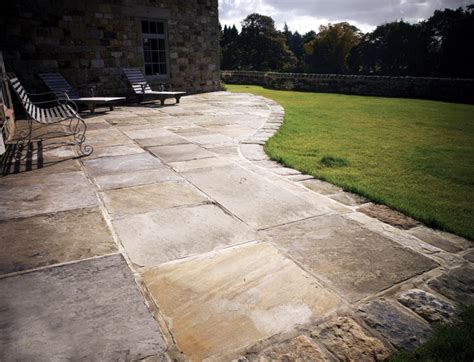 antique reclaimed york stone flags traditional patio