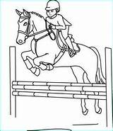Cheval Obstacle Saute Coloriage Imprimer sketch template