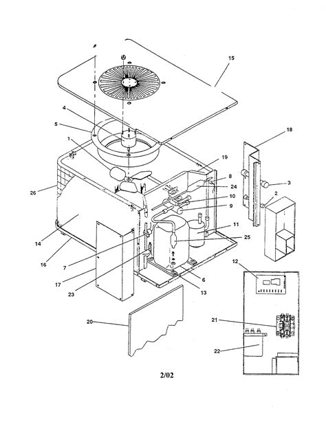 heat pump diagram parts list  model cpeab goodman parts air