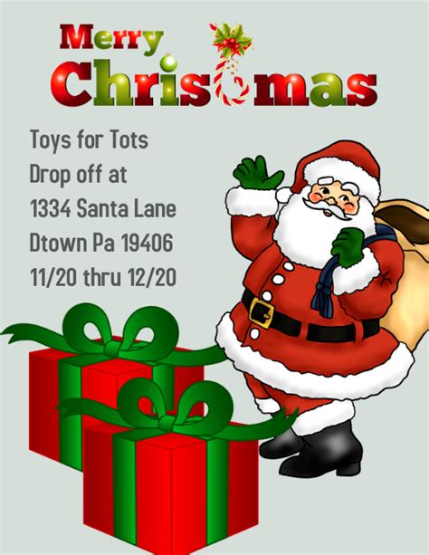 christmas toys  tots template postermywall