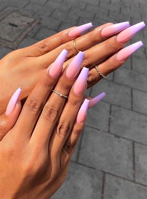 These Amazing Ombre Coffin Nails Design For Summer Nails