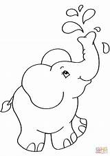 Elefante Elefantes Coloring Faciles sketch template