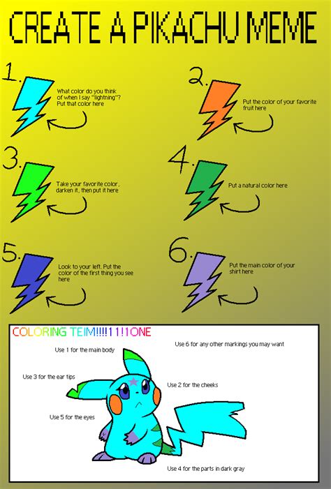 Coloring Pikachu Meme By Growlitheartistgirl On Deviantart