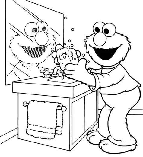 hand washing  kids coloring page coloring home
