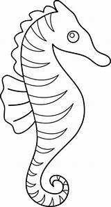 Coloring Seahorse Pages Outline Printable Sea Horse Clip Kids Drawing Clipart Cute Children Cliparts Pattern Print Ocean Wonderful Activity Fish sketch template